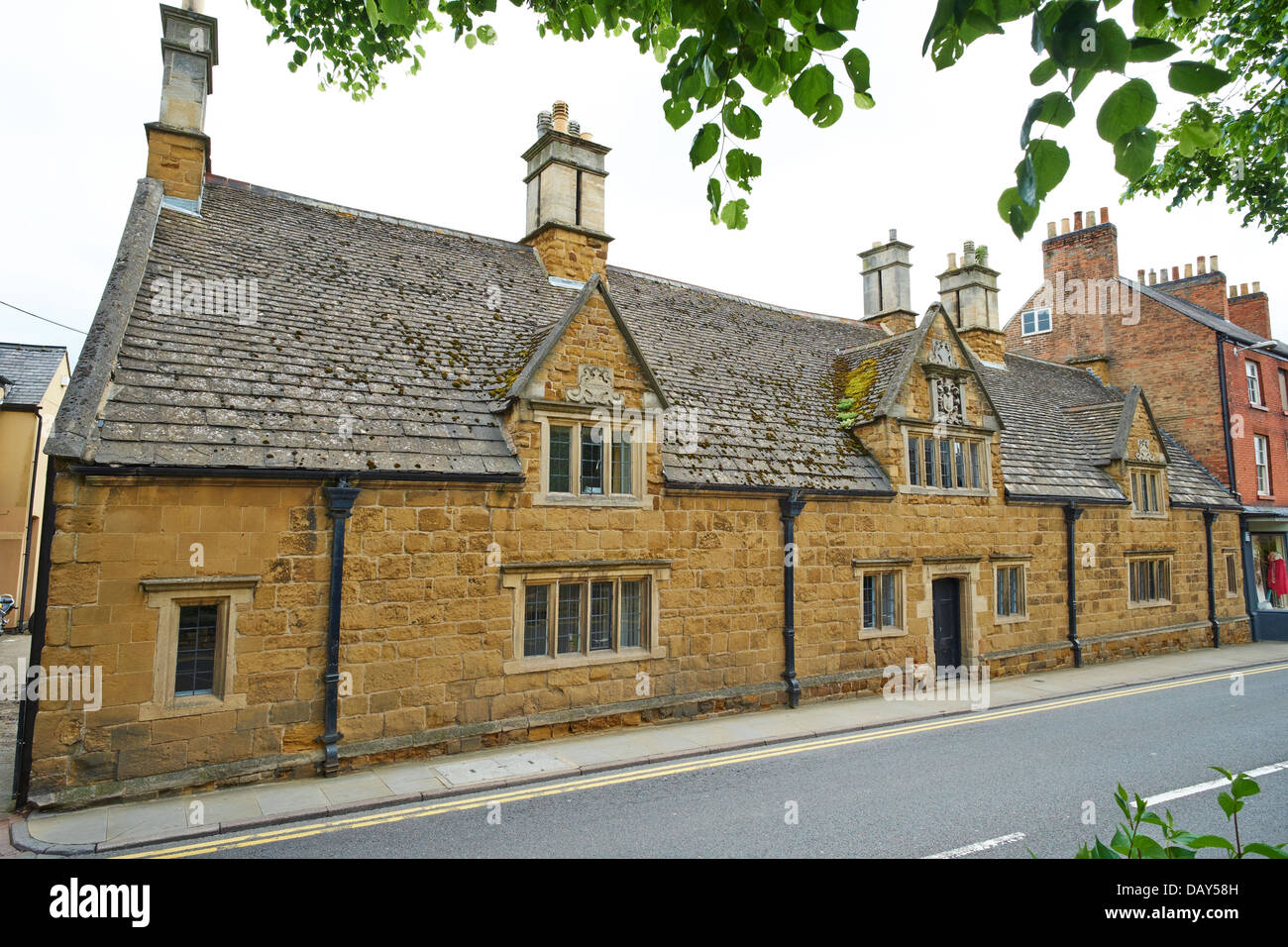 Armenhäuser Burton Street Melton Mowbray Leicestershire UK Stockfoto