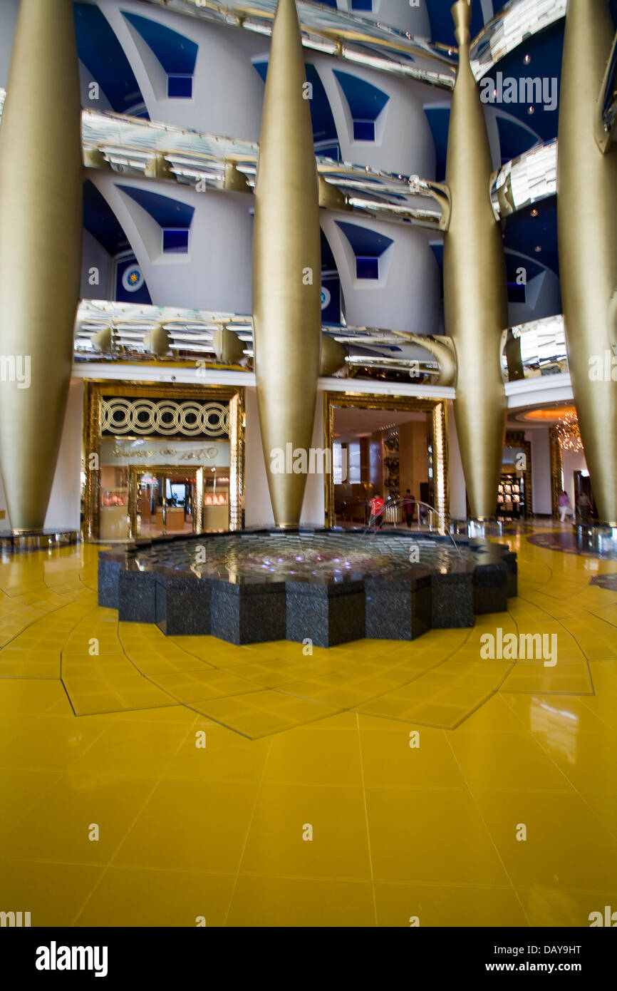Interieur, Hotel Burj al-Arab, Dubai, Vereinigte Arabische Emirate Stockfoto