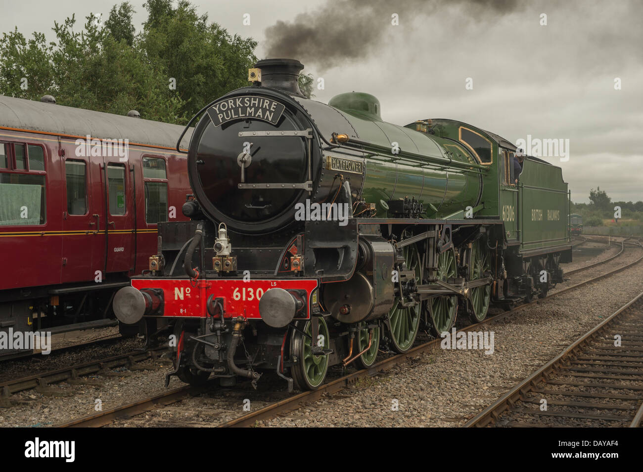 Mayflower in Dereham Station. Stockfoto