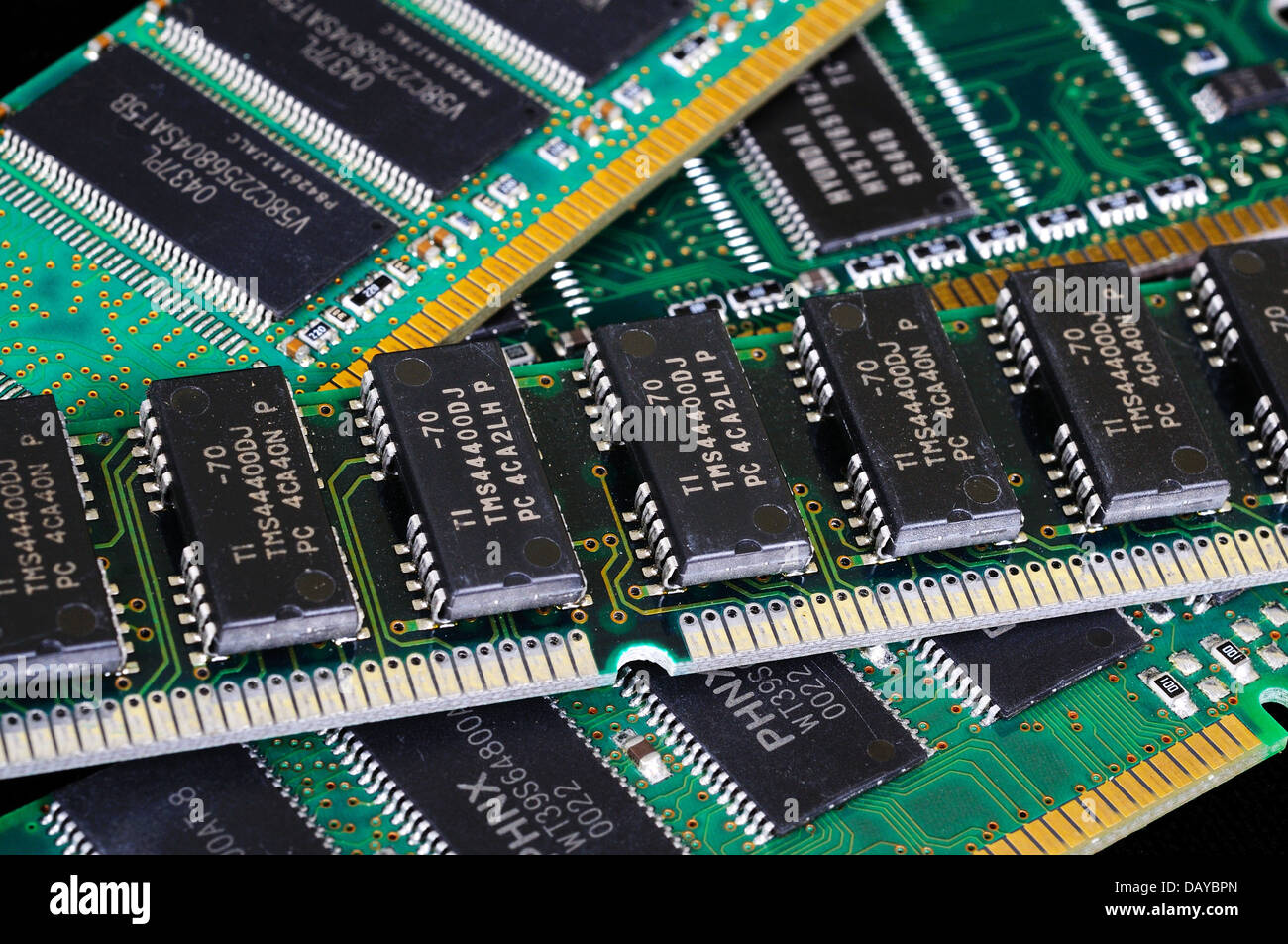 Sortiment von RAM-Module. Stockfoto