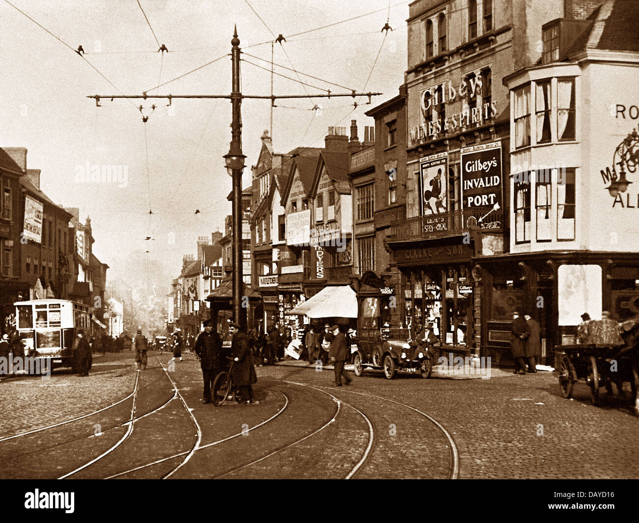 Coventry Cross Cheaping 1900 Stockfoto