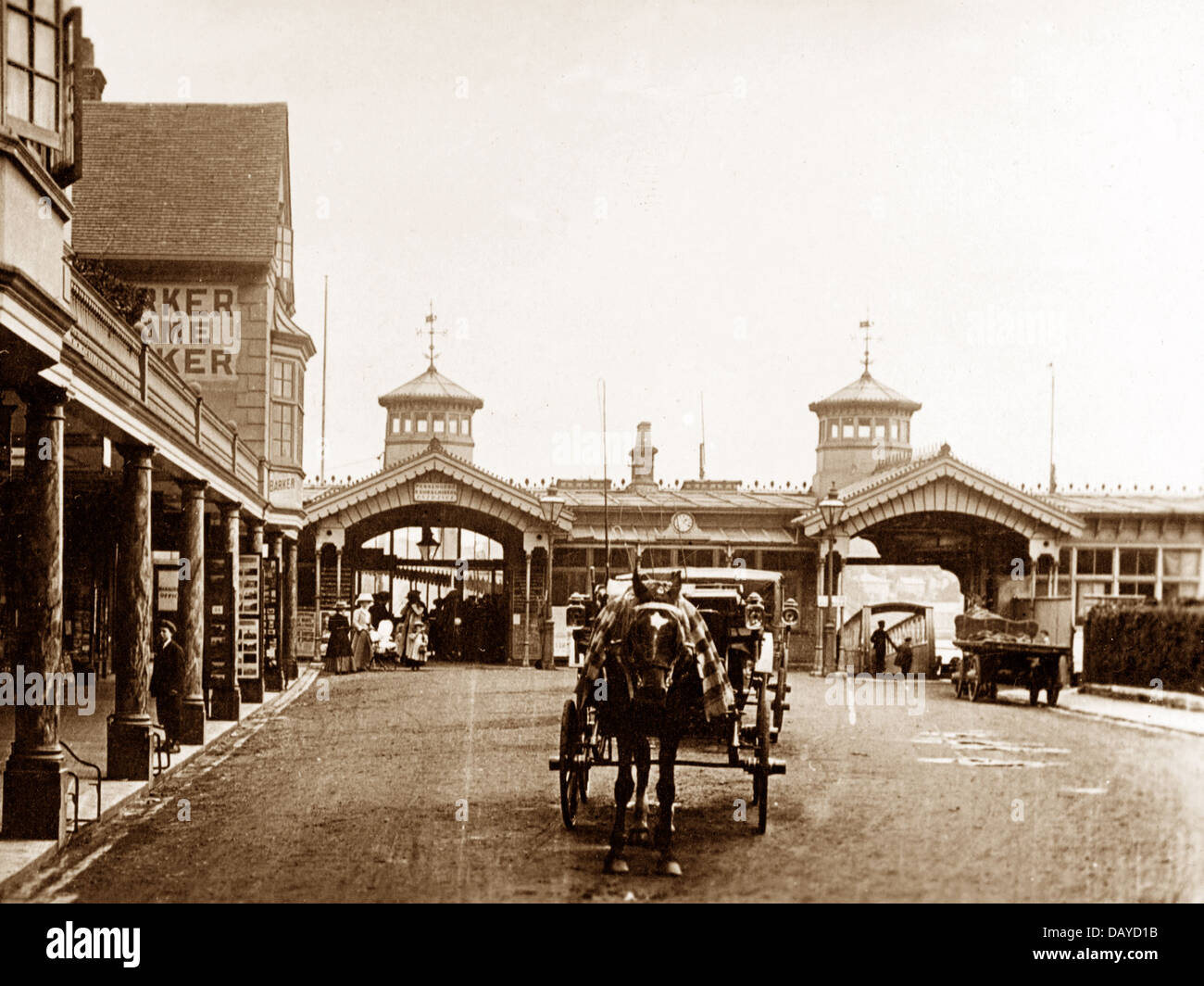 Cowes Eingang zum Dampfer Isle Of Wight frühen 1900er Jahren Stockfoto