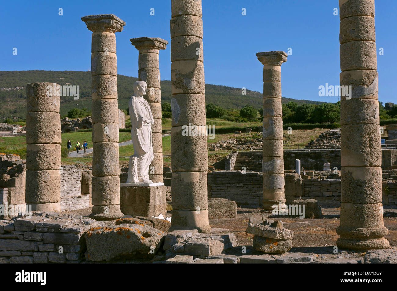 Römische Ruinen Baelo Claudia - Basilika, Tarifa, Provinz Cadiz, Andalusien, Spanien, Europa Stockfoto