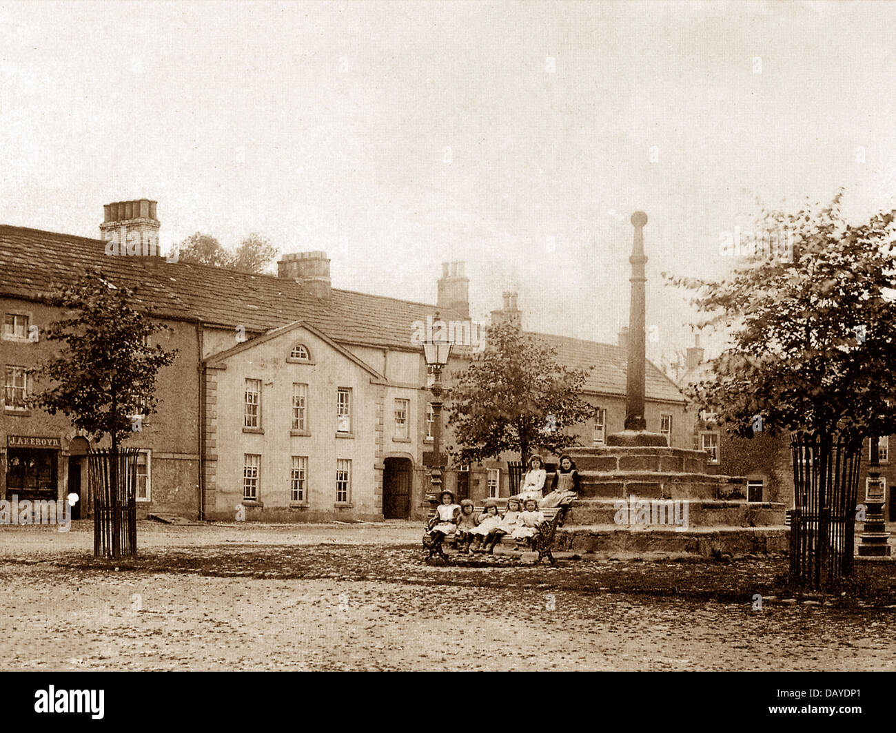 Masham Market Cross-1900 Stockfoto