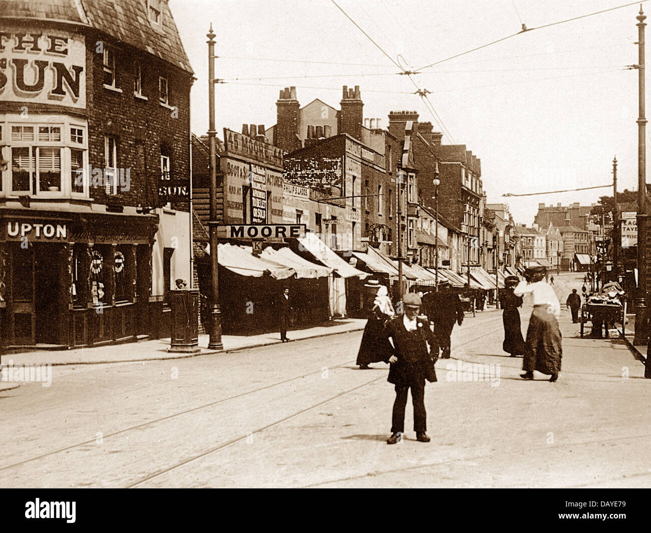 Gravesend Straßenneubau frühen 1900er Jahren Stockfoto