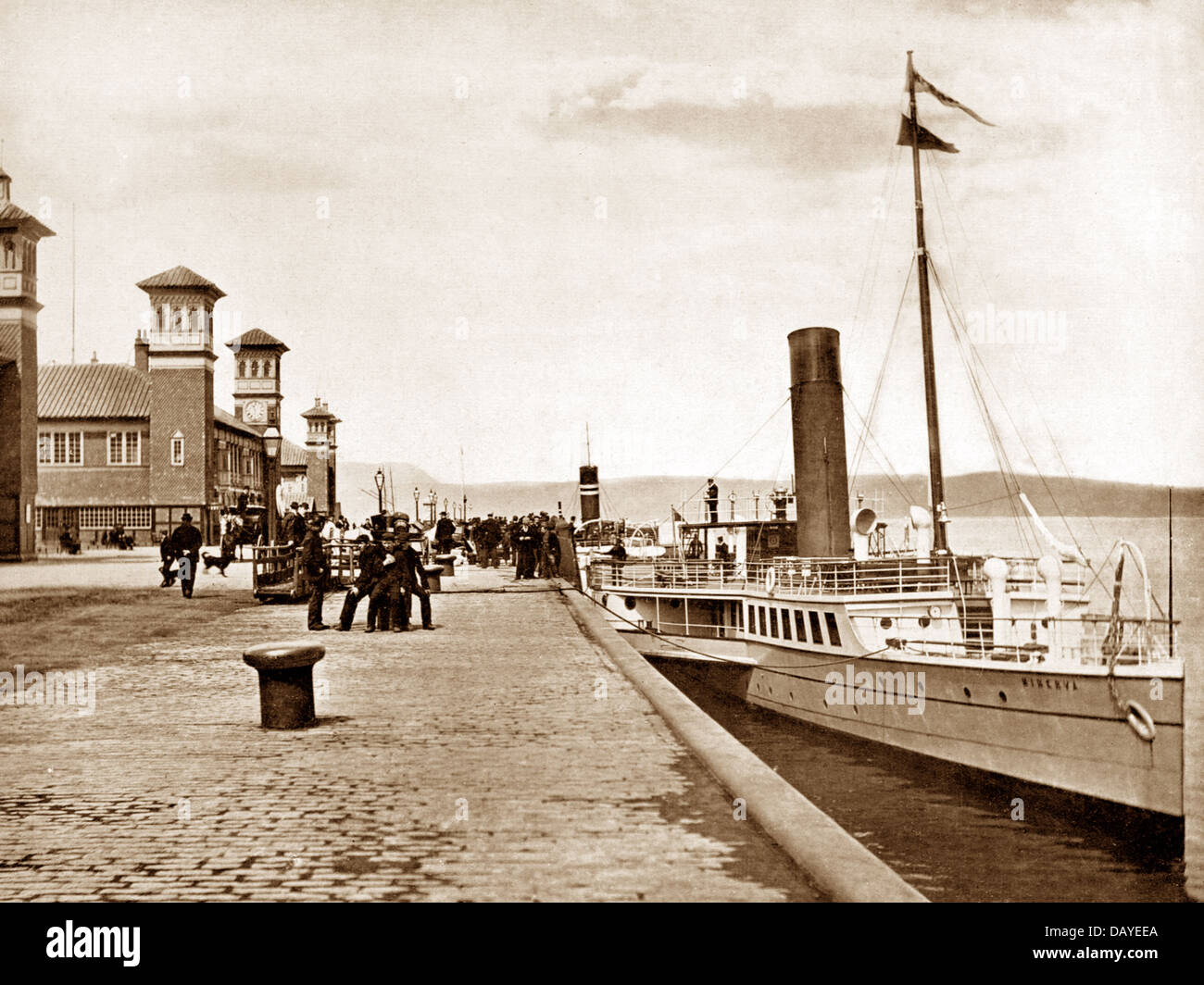 Greenock Prinzen Pier frühen 1900er Jahren Stockfoto