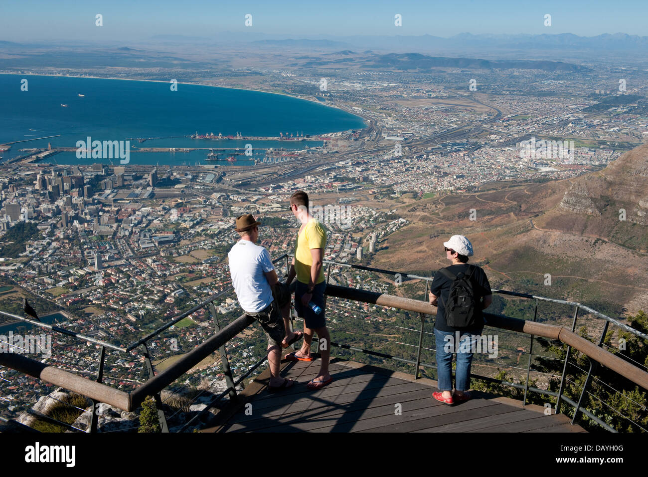Blick auf die Stadt vom Tafelberg, Kapstadt, Südafrika Stockfoto