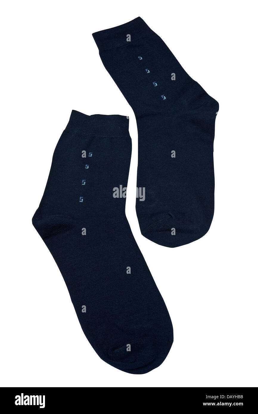 Bunte Strick Herren Socken mit Beschneidungspfad isoliert Stockfoto