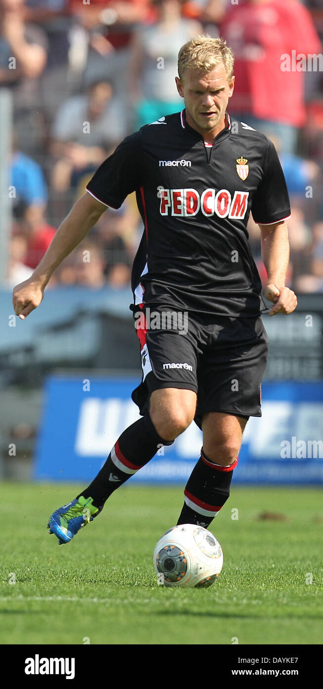 Memmingen, Deutschland. 20. Juli 2013. Monacos Spieler Andreas Wolf in Aktion während der Fußball-Testspiel zwischen FC Augsburg und AS Monaco in Memmingen, Deutschland, 20. Juli 2013. Foto: Karl-Josef Hildenbrand/Dpa/Alamy Live News Stockfoto