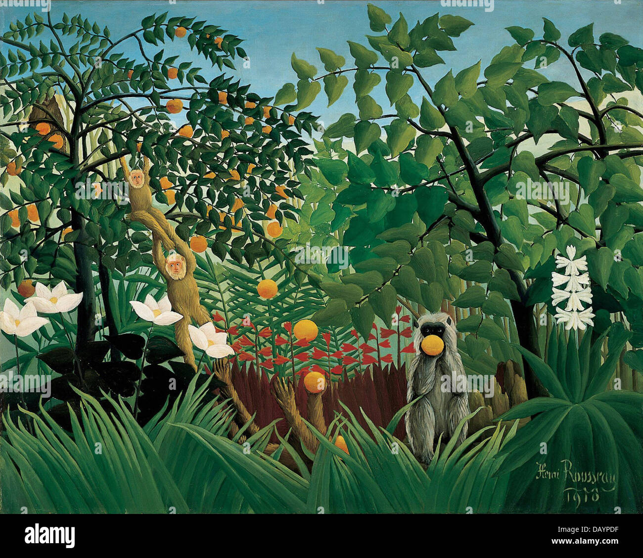 Henri Rousseau - Le Douanier Rousseau exotische Landschaft 1910 Stockfoto