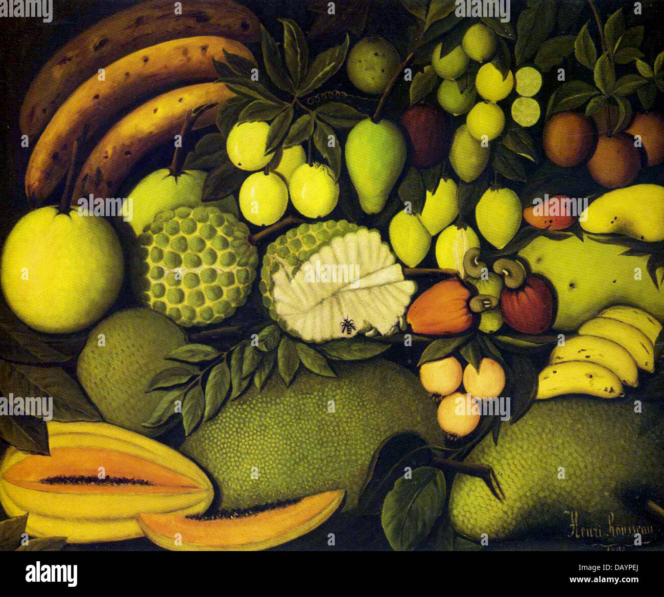 Henri Rousseau - Le Douanier Rousseau Stillleben mit exotischen ...
