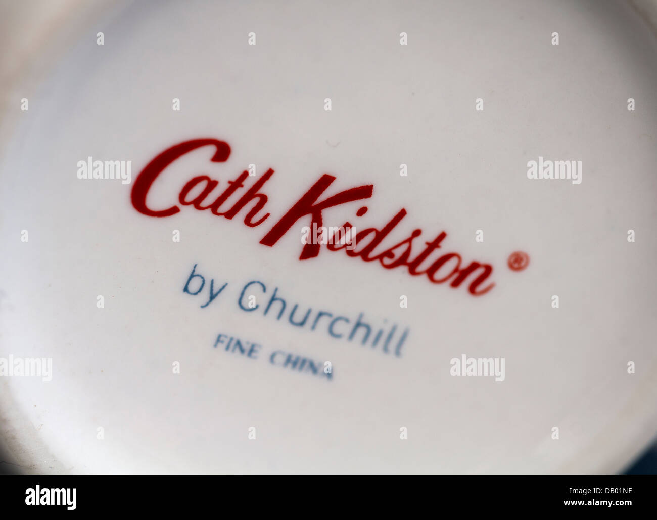 Cath Kidston Name auf einem Becher Stockfoto