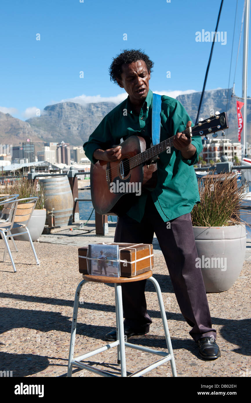 Straßenmusiker, Victoria & Alfred Waterfront, Cape Town, Südafrika Stockfoto