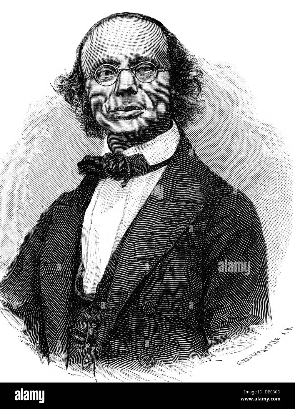 Weber, Wilhelm Eduard, 24.10.kr. - 23.6.1891, deutscher Physiker, Professor in Göttingen, 1.308, Porträt, Holzgravur, nach Foto, 19. Jahrhundert, Stockfoto