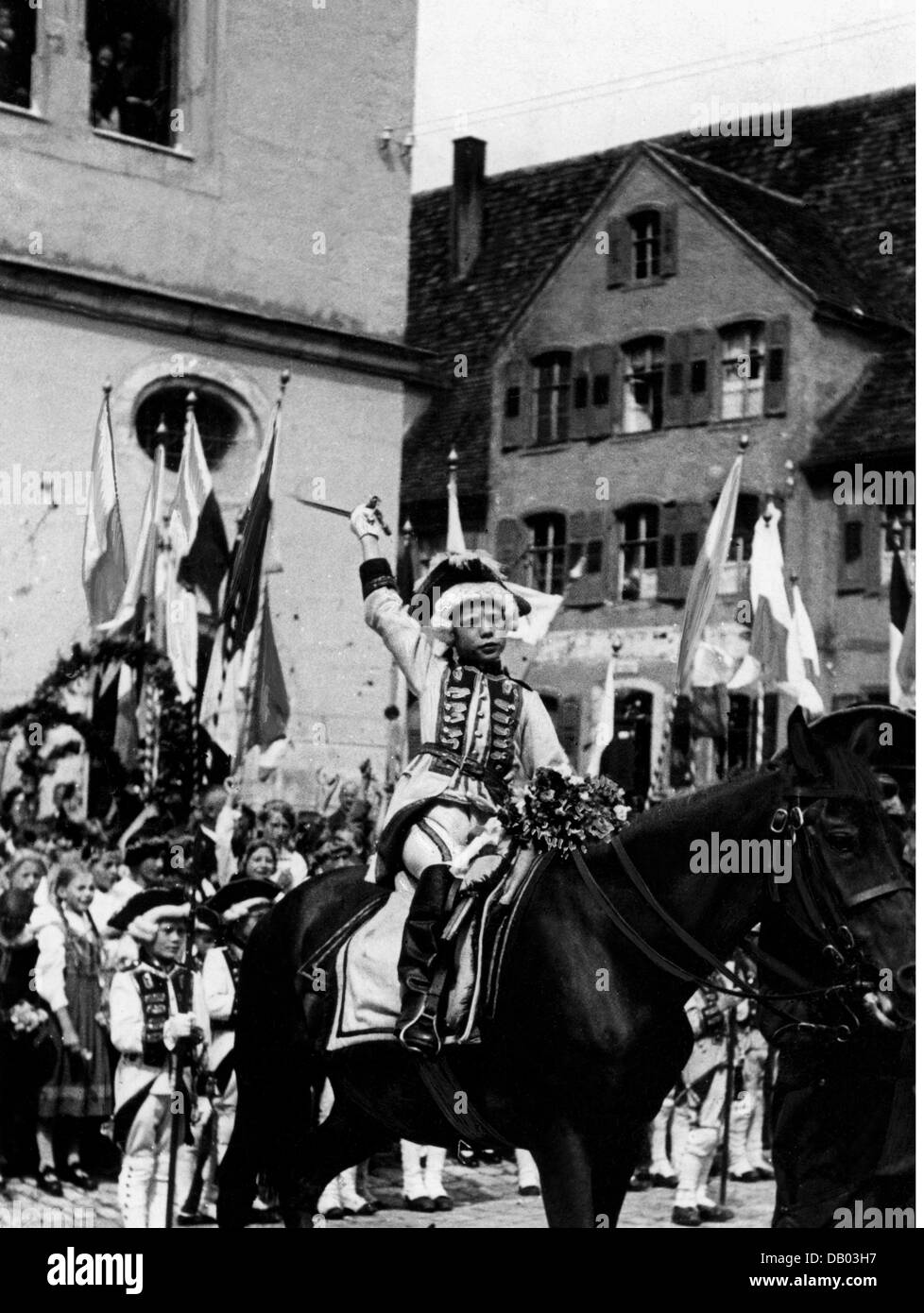 Zoll, Dinkelsbühl Kinderzeche, Mittelfranken, Deutschland, 1930er Jahre, Zusatzrechte-Clearences-nicht vorhanden Stockfoto