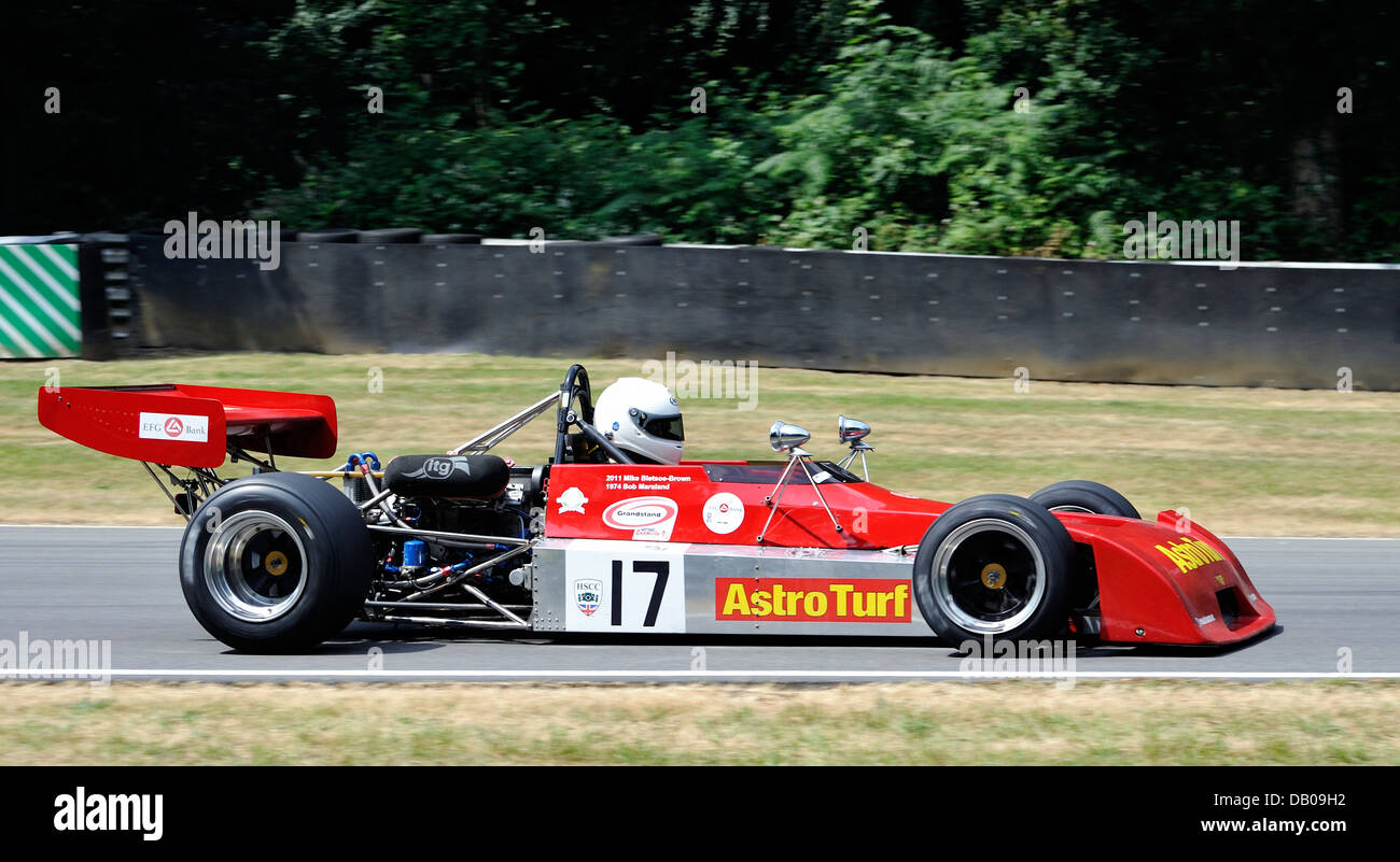 Rot-Formel-Rennwagen Stockfoto