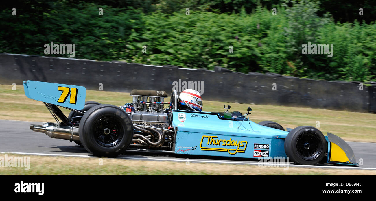 Blaue Formel-Rennwagens Stockfoto