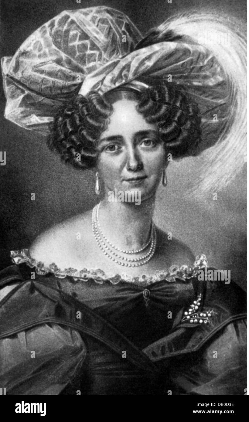 Augustin, 3.8.174 - 13.7.1855, Herzogin von Anhalt-Koethen 23.8.1830 - 23.11.1848, halbe Länge, lithograph, ca. um 1840, Stockfoto