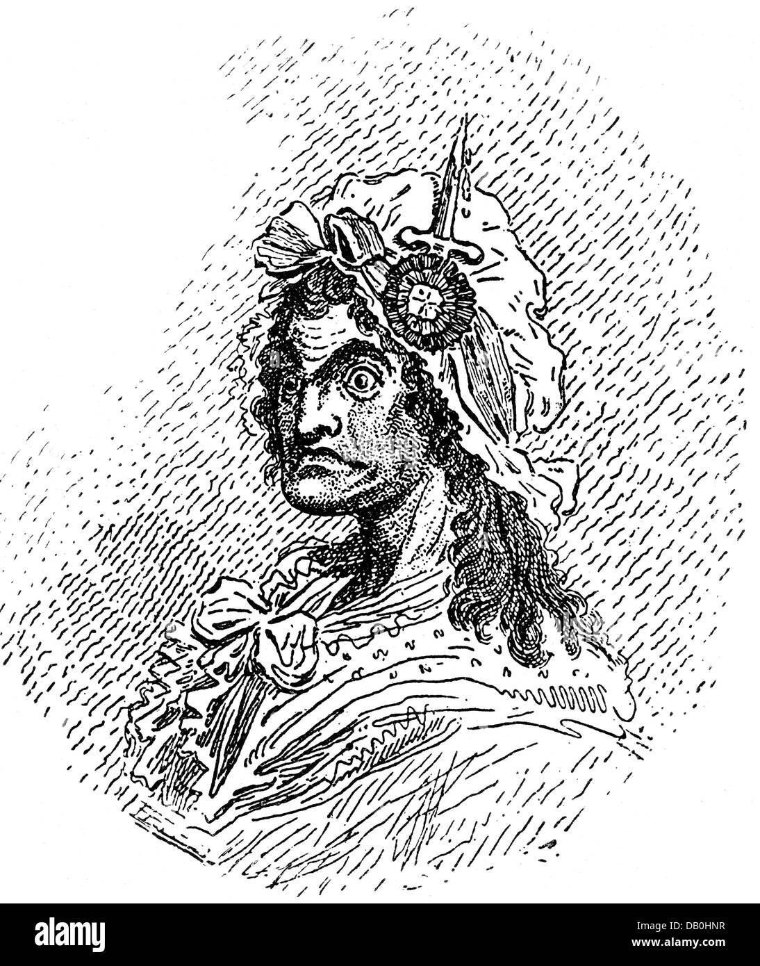 Französische Revolution 1789 - 1799, Jakobiner, Karikatur, 'EINE Pariser Schönheit', Zeichnung von James Gillray, 1793, zusätzliche-Rechte-Clearences-nicht verfügbar Stockfoto