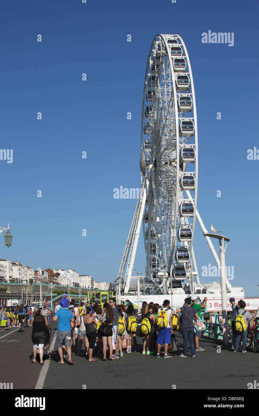 Riesenrad auf der Küstenstadt Brighton Sussex Stockfoto