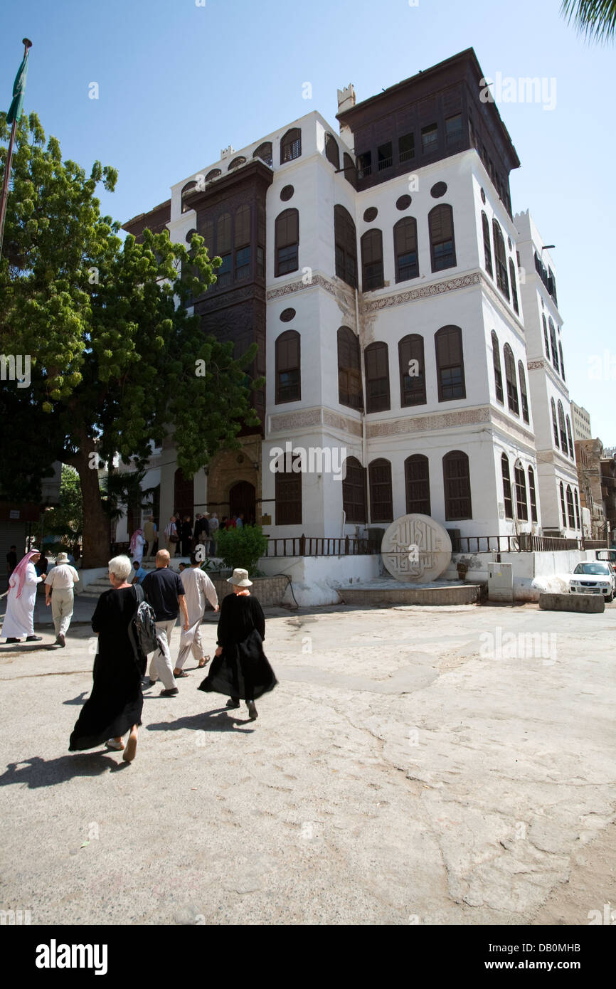 Naseef House dient als Heimat für das allgemeine Verzeichnis für Kulturtourismus &, alte Jeddah (Al-Balad), Saudi Arabien. Stockfoto