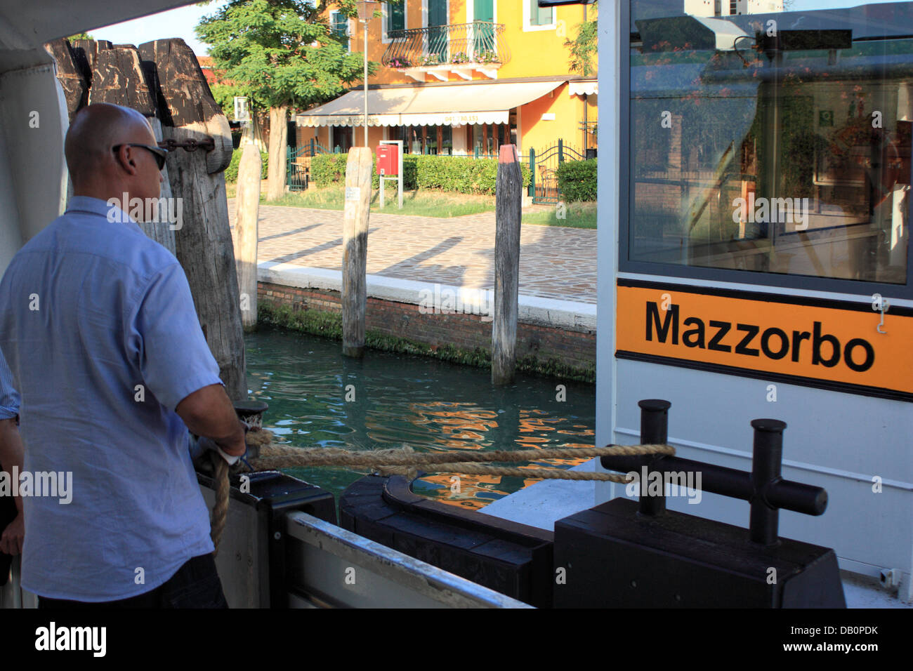 Vaporetto-Haltestelle Mazzorbo Insel neben Burano, Venedig Stockfoto