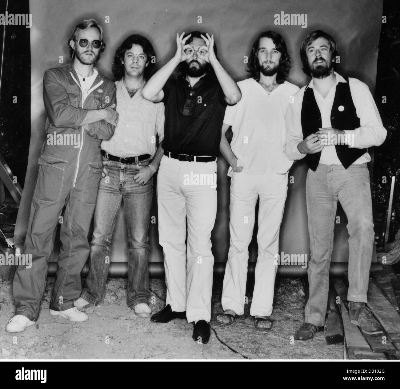 SUPERTRAMP-Promo-Foto von UK-Rock-Gruppe über 1975 Stockfoto