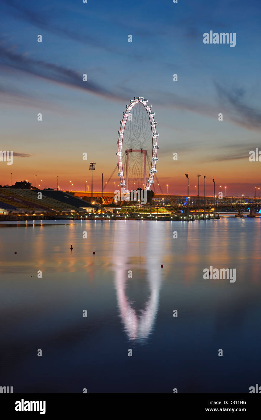 Singapore Flyer, das größte Riesenrad der Welt. Singapur. Stockfoto