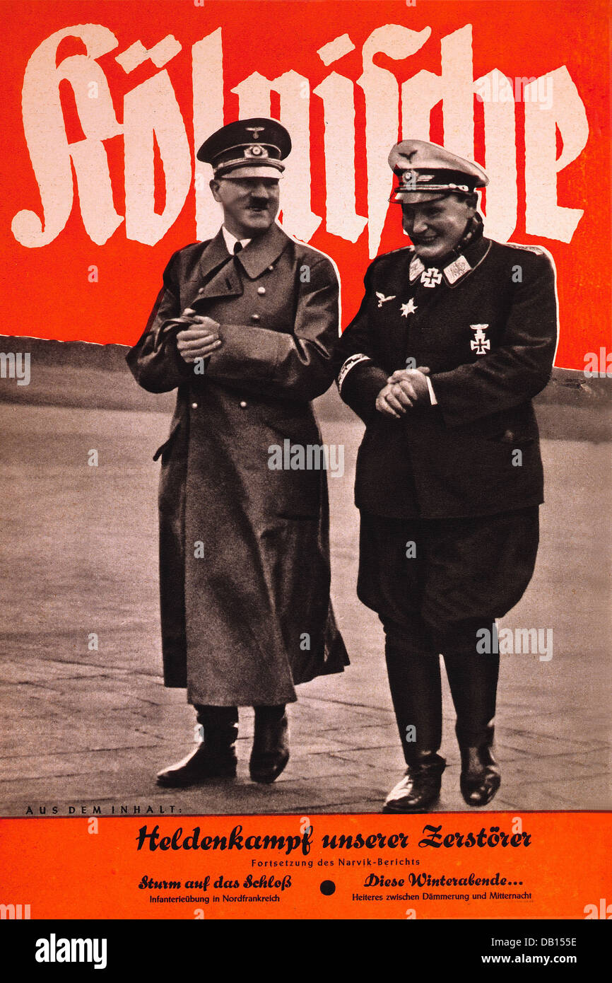 Hitler und Göring - Cover von einer deutschen Zeitung Stockfoto