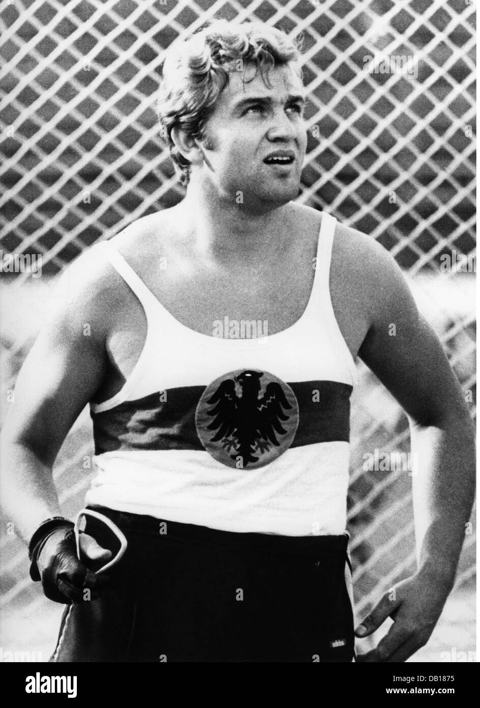 Beyer, Uwe, 14.4.1945 - 15.4.1993, Deutsche Leichtathletin (Leichtathletik), halbe Länge, bei Wettkampf, 1968, Stockfoto