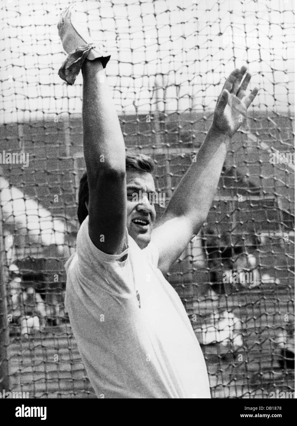 Beyer, Uwe, 14.4.1945 - 15.4.1993, Deutsche Leichtathletin (Leichtathletik), halbe Länge, bei Wettkampf, 1971, Stockfoto
