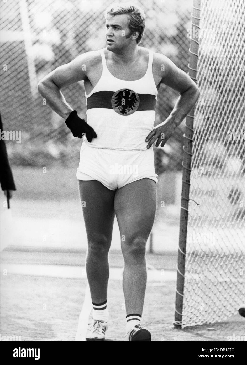 Beyer, Uwe, 14.4.1945 - 15.4.1993, Deutsche Leichtathletin (Leichtathletik), volle Länge, bei Wettkampf, 1971, Stockfoto