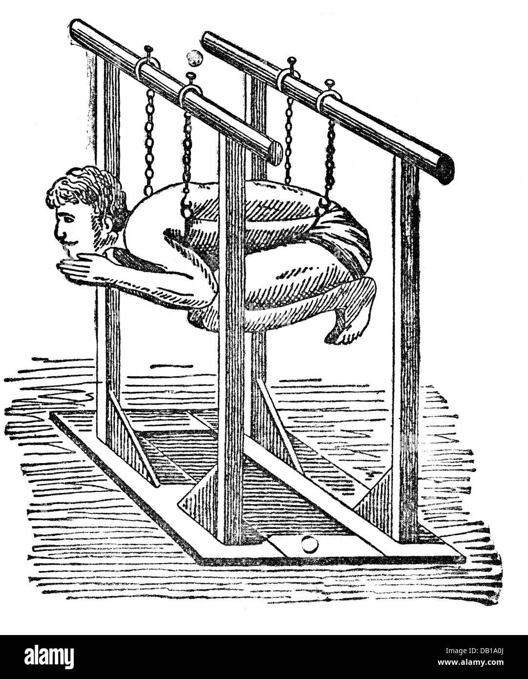 Sport, Schwimmen, Schwimmunterricht, Vorübung an Land, Holzstich, aus: Friedrich Eduard Bilz, Neue Naturheilkunde, Leipzig, Deutschland, 1902, zusätzliche-Rechte-Clearenzen-nicht verfügbar Stockfoto