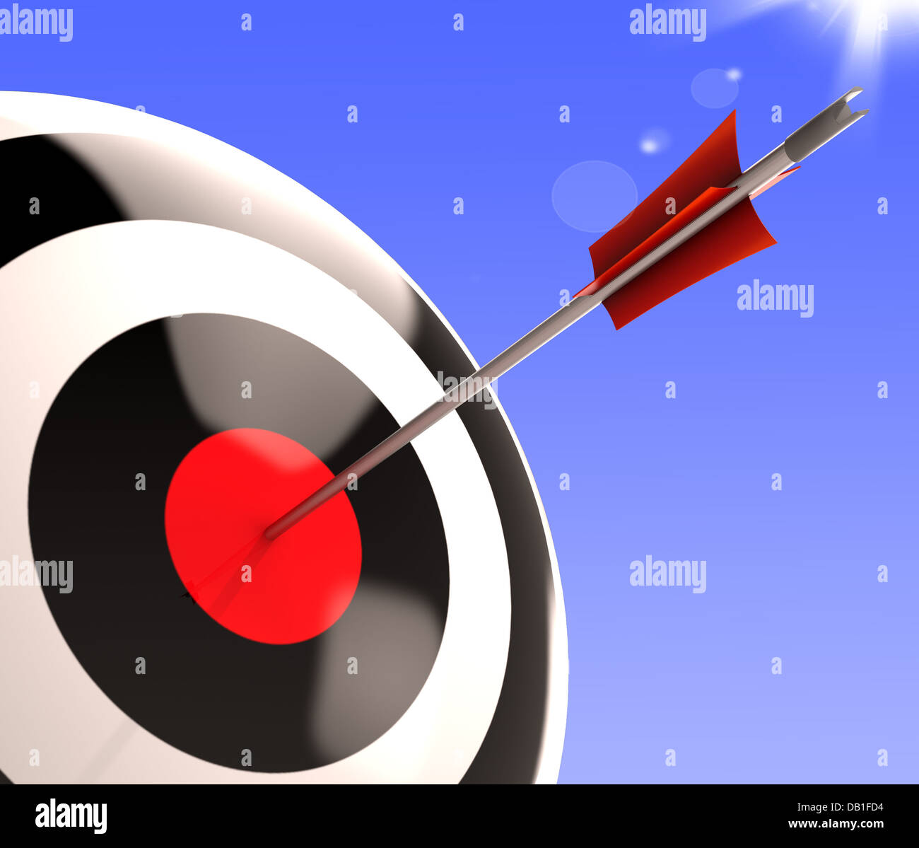 Bulls eye Ziel zeigt Exzellenz und Geschick Stockfoto