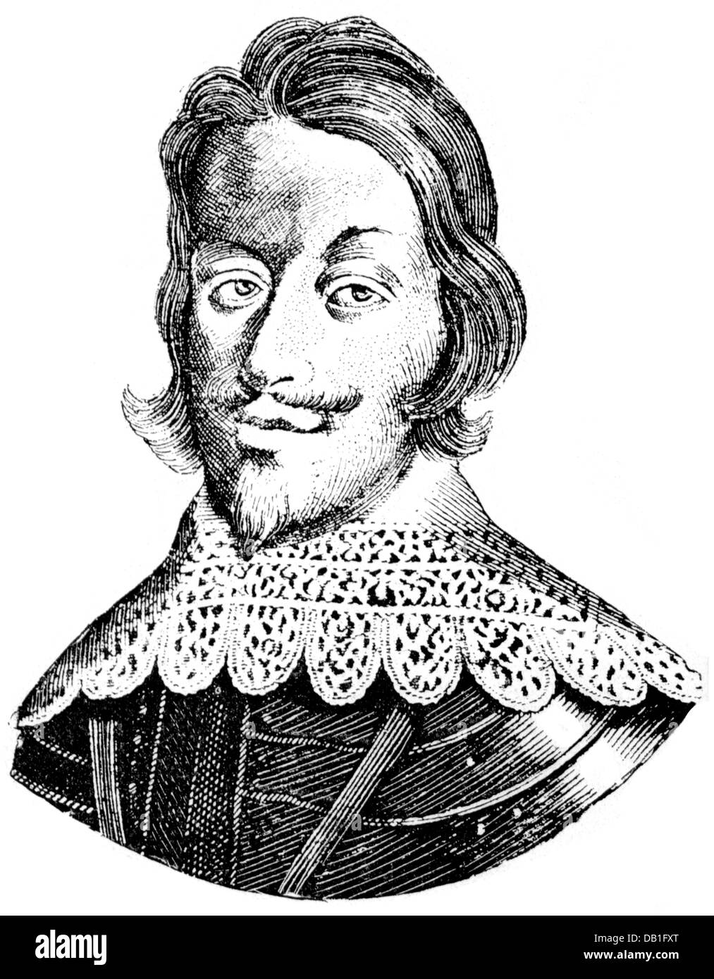 Ferdinand III, 13.7.1608 - 2.4.1657, Kaiser des Heiligen Römischen Reiches 22.12.1637 - 2.4.1657, Portrait, Holzstich, 19. Jahrhundert Stockfoto