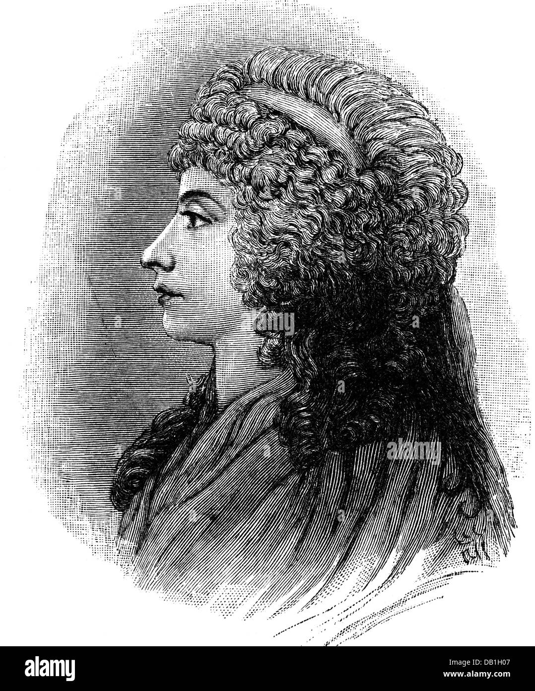 Stein, Charlotte von, 25.12.1742 - 6.1.1827, deutsche Dame-in-Waiting, Porträt, Holzgravur, 19. Jahrhundert, Stockfoto