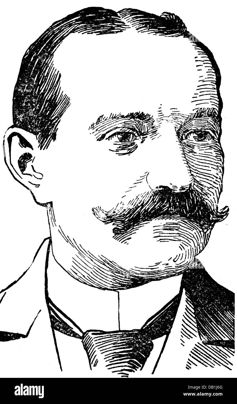 Haase, Hugo, 29.9.1863 - 7.11.1919, deutscher Jurist und Politiker (USPD), Porträt, Zeichnung, 1917, Stockfoto