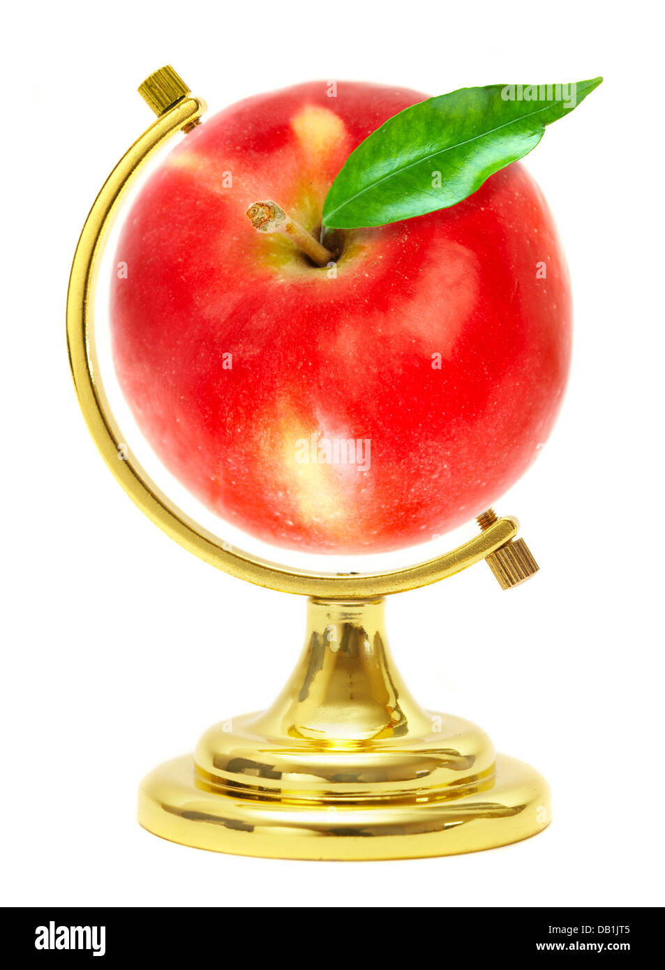 Roter Apfel - Erdkugel... Stockfoto