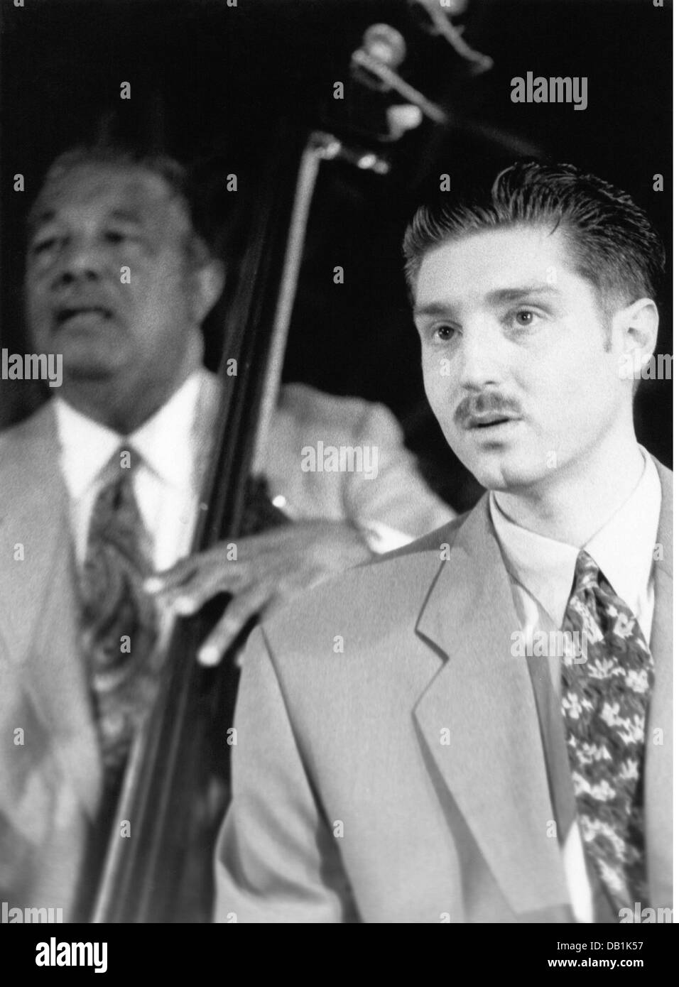 Green, Benny, * 4.4.1963, US-amerikanischer Musiker (Jazz), Pianist, halbe Länge, mit Ray Brown, bei Bühnenauftritt, Montreux, 1993, Stockfoto