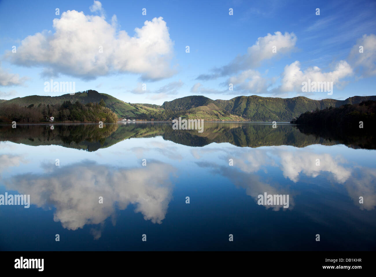 Lagoa Das Sete Cidades, Ilha de Saõ - Azoren Azoren Landschaft Lagune der sieben Städte. Stockfoto