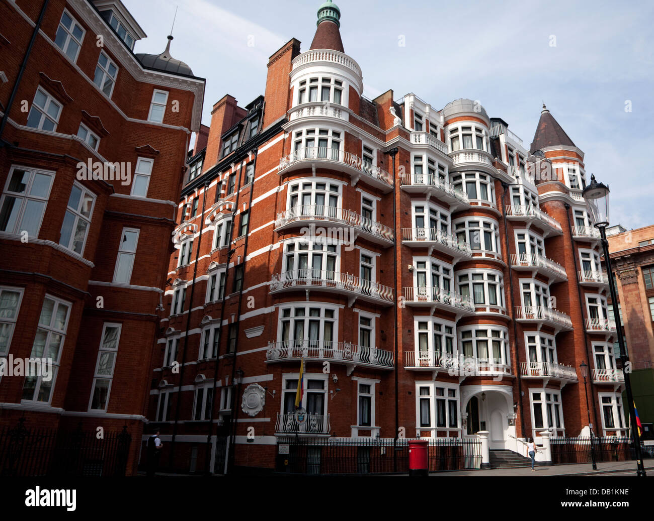 Ecuador & kolumbianischen Botschaften, Knightsbridge, London Stockfoto