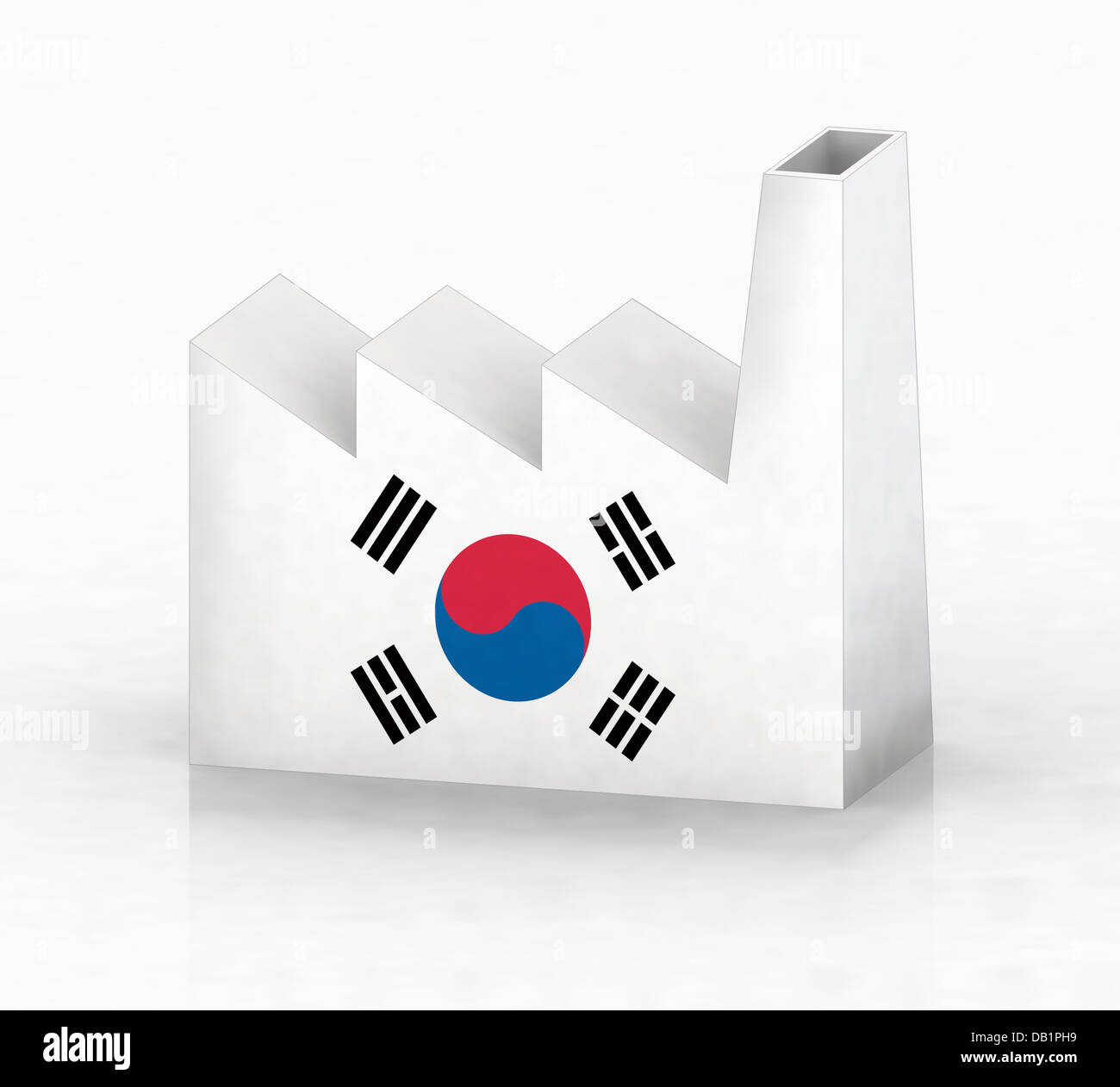 Korea Fabrik Konzept 3d illustration Stockfoto