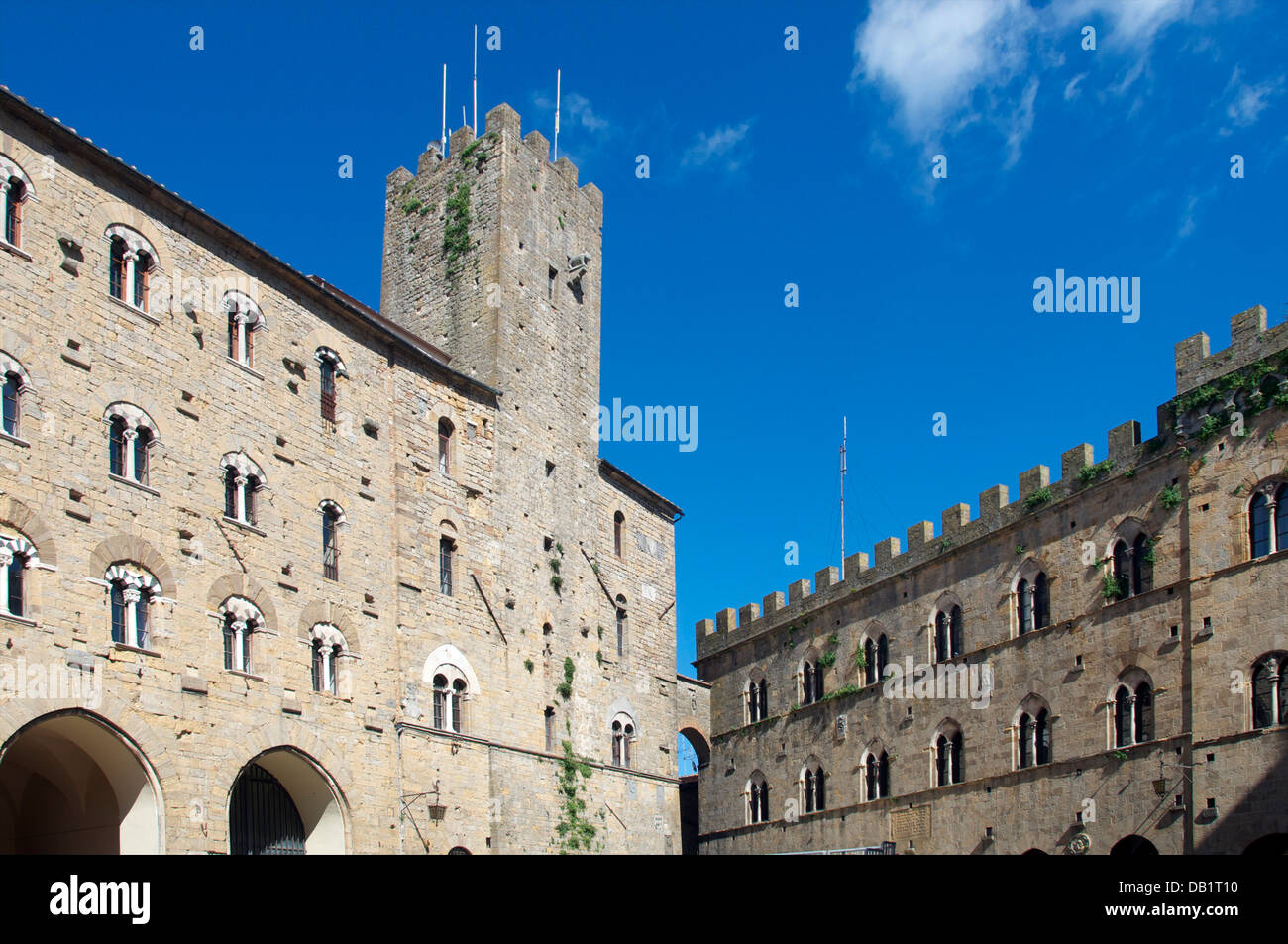 Palazzo dei Priori Volterra Toskana Italien Stockfoto