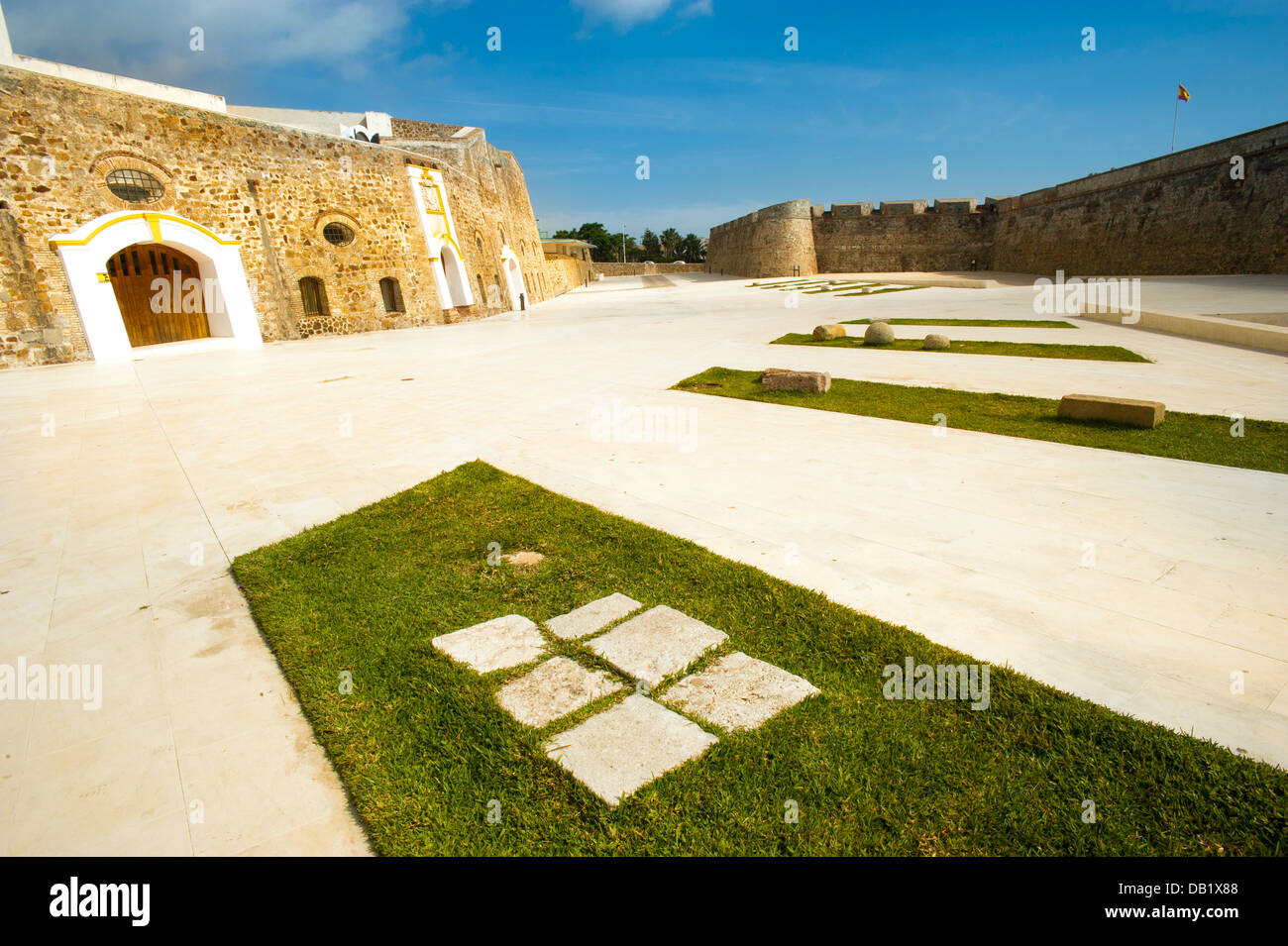 Plaza de Armas der königlichen Wände. Ceuta. Nordafrika. Stockfoto