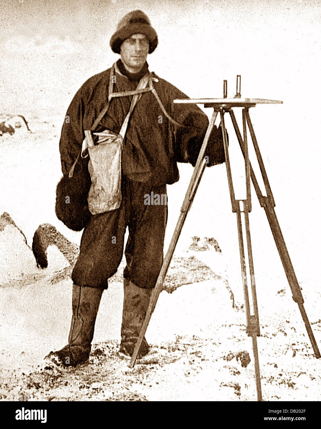 Scotts Antarctic Expedition Frank Debenham aufgenommen am 9. September 1911 Stockfoto