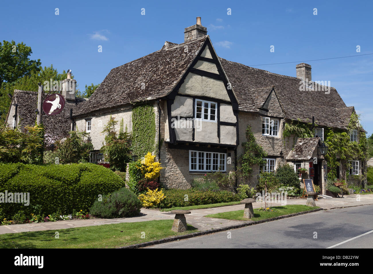 "Old Swan" Hotel 'Minster Lovell', Oxfordshire, Cotswolds, England, Vereinigtes Königreich Stockfoto