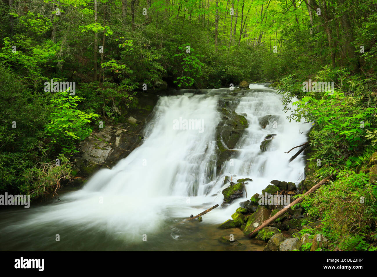 Indian Creek Falls, Deep Creek, Great Smoky Mountains National Park, North Carolina, USA Stockfoto