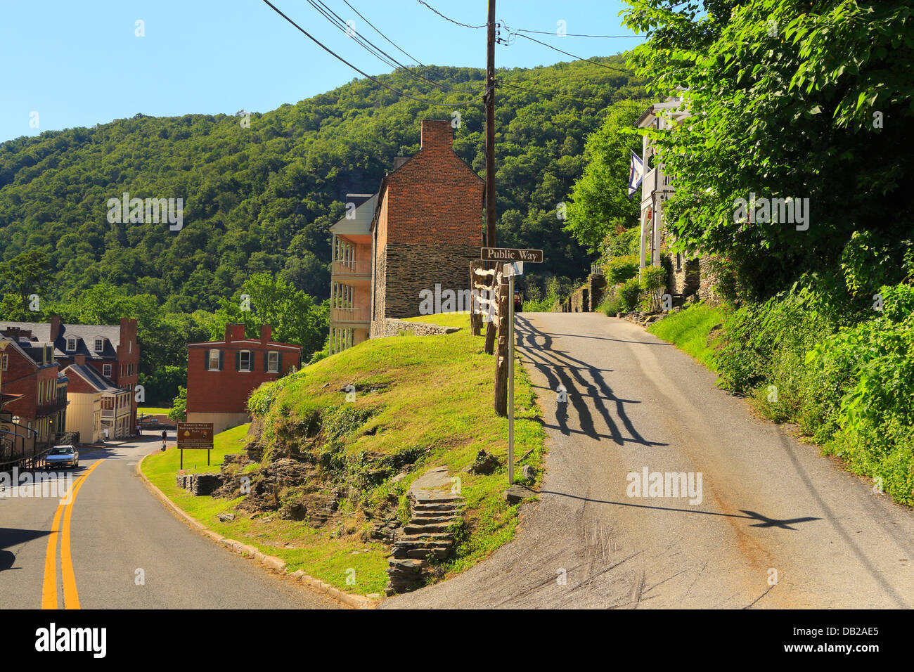 High Street, Harpers Ferry, West Virginia, USA Stockfoto