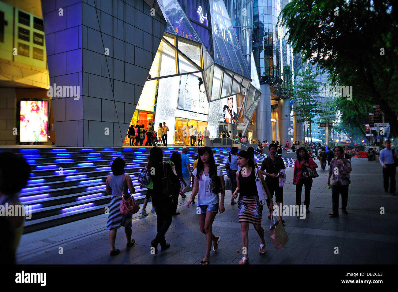 Orchard Road Shopper Singapur Stockfoto