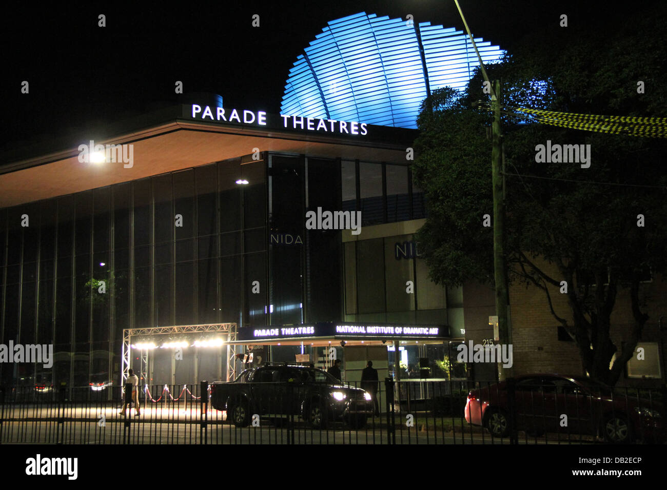 NIDA (National Institute of Dramatic Art) Gebäude am 215 Anzac Parade, Kensington NSW 2033, Australien. Stockfoto